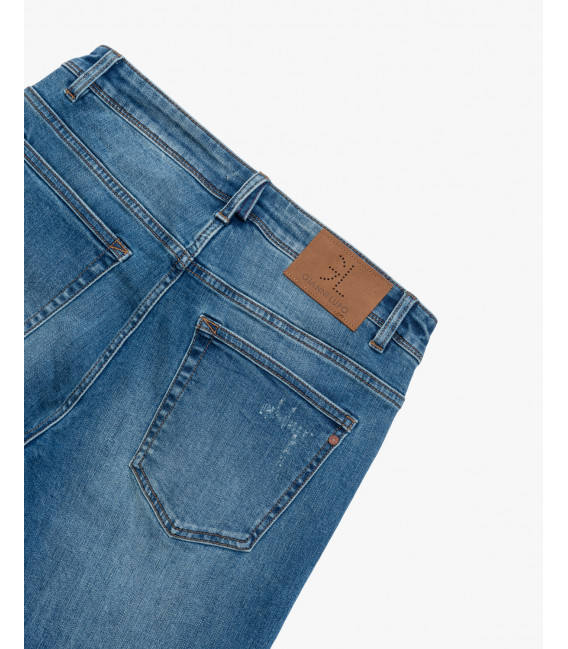 KEVIN skinny fit jeans with abrasions light wash