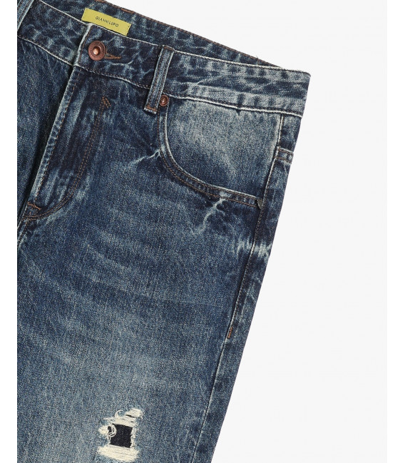 MIKE carrot cropped fit with rip&repair
