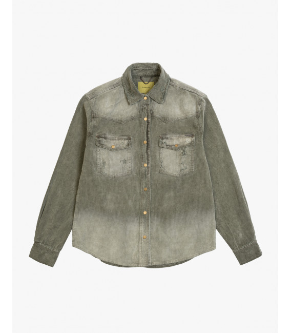 Camicia in velluto a coste delave