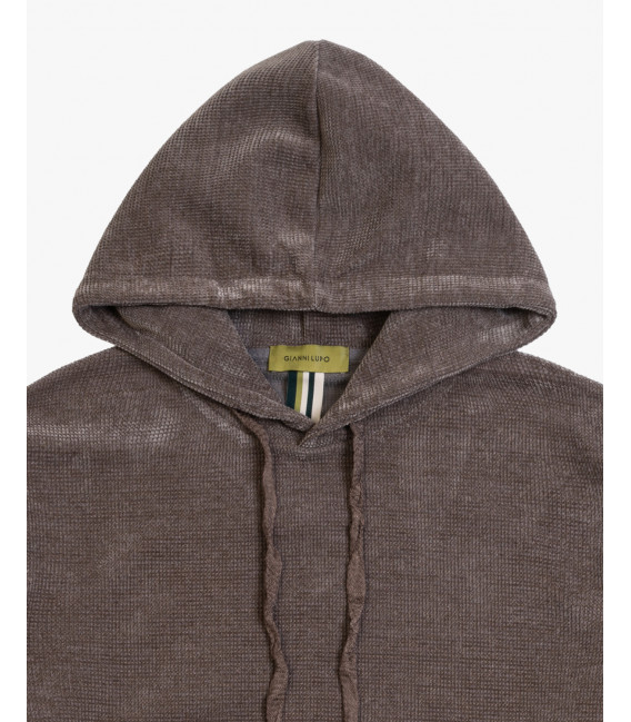 Hooded chenille sweatshirt
