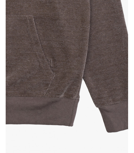 Hooded chenille sweatshirt