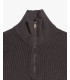 Maglia con collo a imbuto e zip