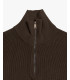 Maglia con collo a imbuto e zip