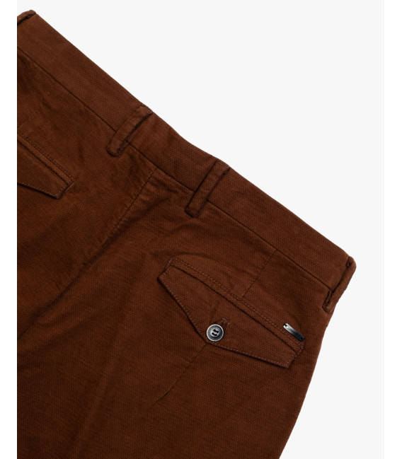 Pantaloni in cotone effetto puntinato