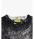Maglione girocollo in cotone con effetto delave