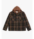 Checked overshirt with removable vest and hood