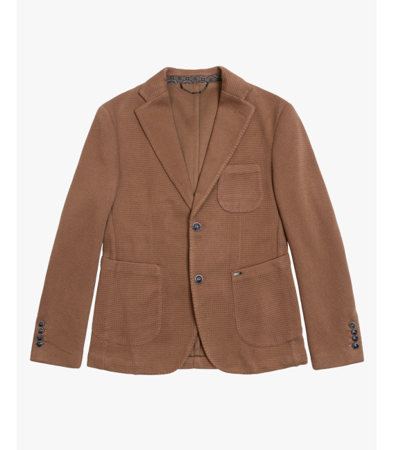 Single-breasted blazer in textured fabric