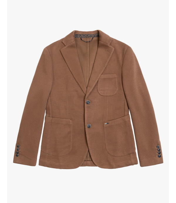 Single-breasted blazer in textured fabric