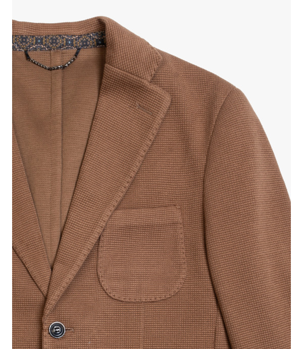 Single-breasted blazer in textured fabric