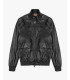 Faux-leather bomber jacket