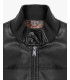 Faux-leather bomber jacket