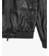 Faux-leather bomber jacket
