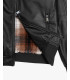 Faux-leather bomber jacket