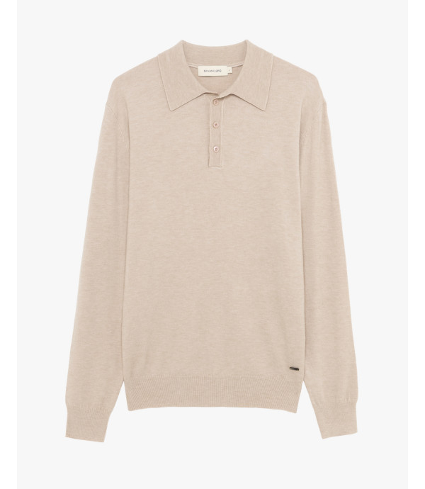 Knit polo shirt