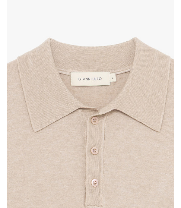 Knit polo shirt