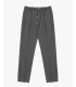 Technical fabric trousers with drawstrings