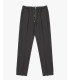 Technical fabric trousers with drawstrings