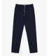 Technical fabric trousers with drawstrings