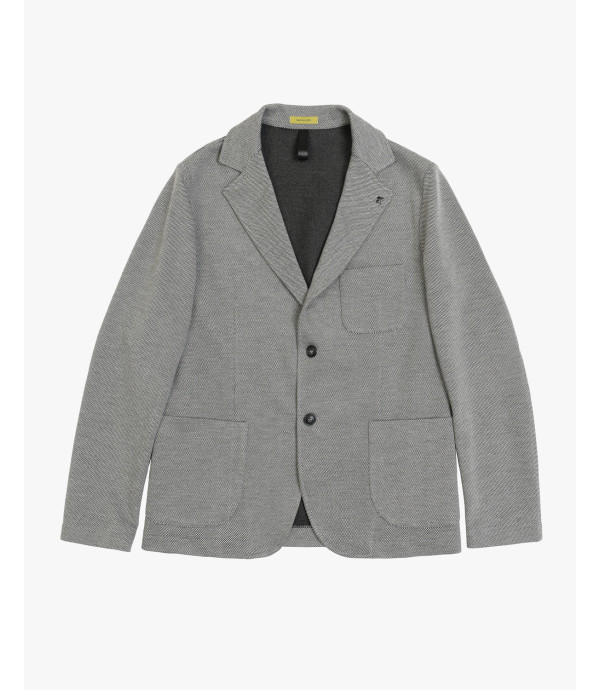 Single-breasted blazer in textured fabric