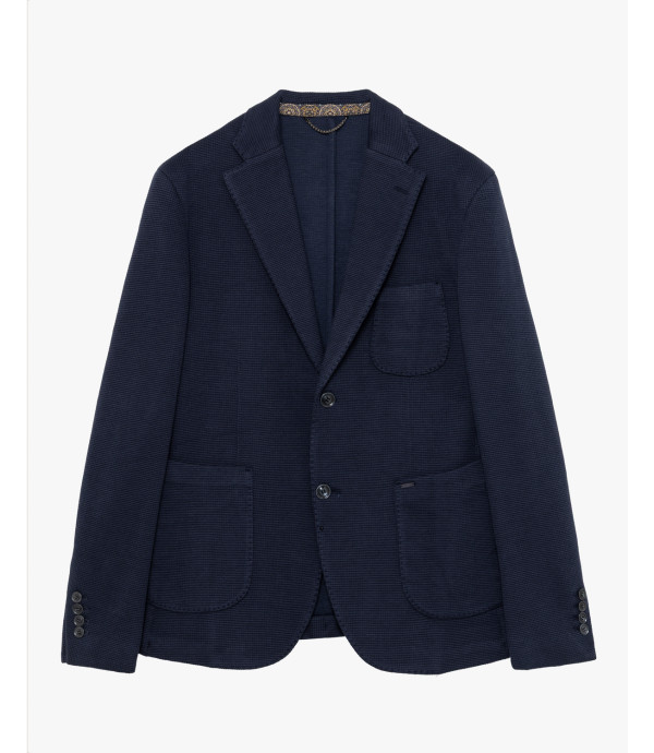 Single-breasted blazer in textured fabric