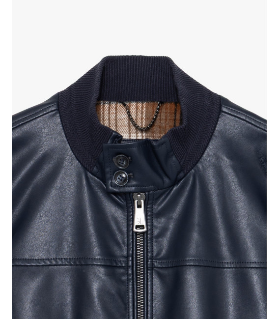 Giubbotto bomber effetto pelle