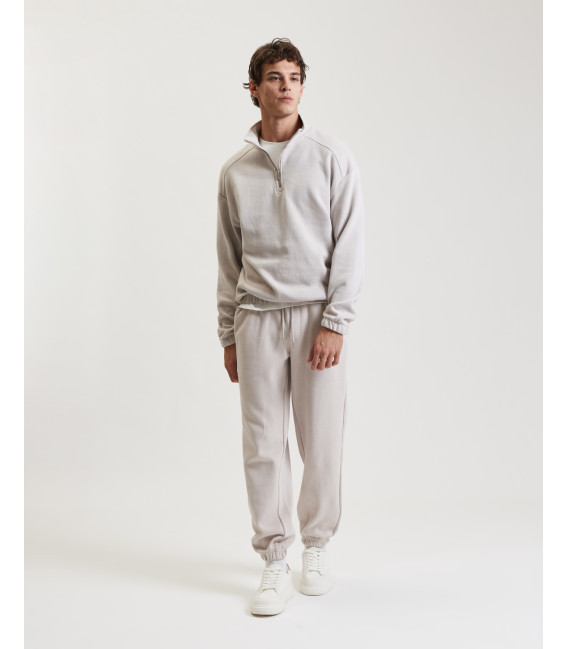 Felpa collo zip