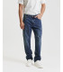 Jeans ALEX straight fit vintage wash con strappi