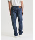 Jeans ALEX straight fit vintage wash con strappi