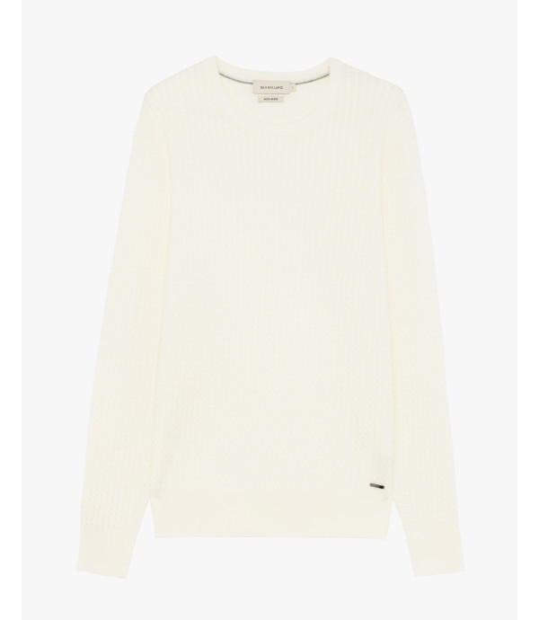 Cable-knit crew-neck sweater