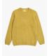 V-neck cable-knit sweater