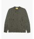 Distressed crew-neck sweater in wool blend