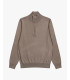Maglia con collo zip a imbuto