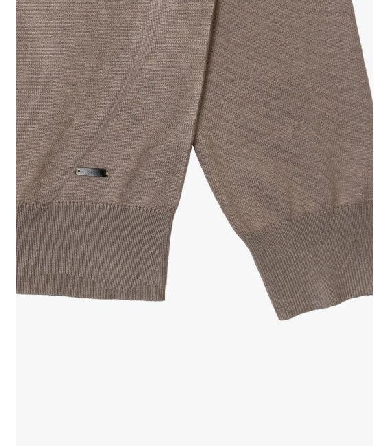 Maglia con collo zip a imbuto