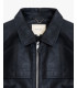 Faux-leather bomber jacket