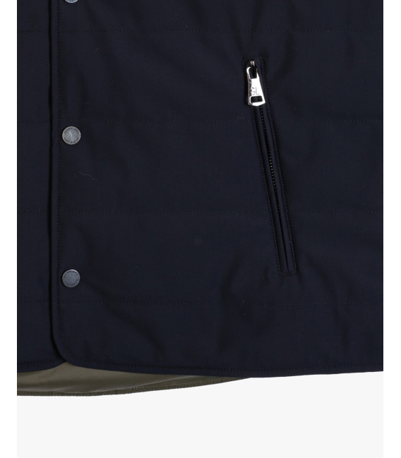 Padded vest with hood