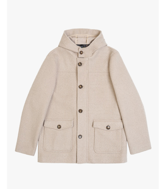 Hooded short coat