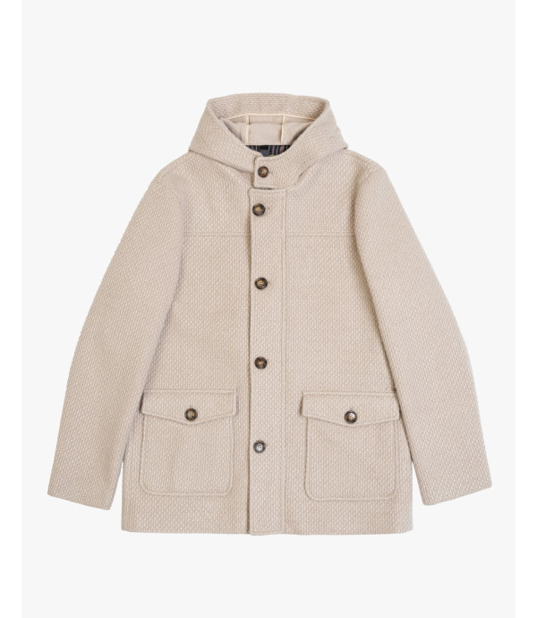 Hooded short coat