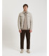Faux-leather bomber jacket