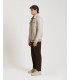 Faux-leather bomber jacket