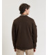 Crew-neck sweater in wool blend with chest pocket and sleeve detail