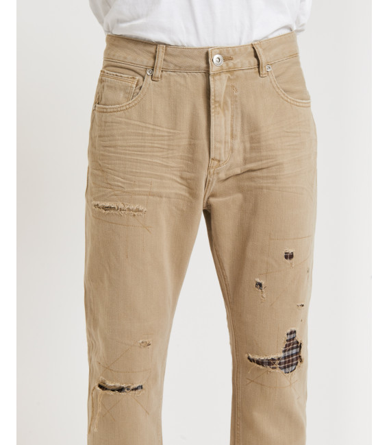 Jeans MIKE carrot cropped fit rip & repair