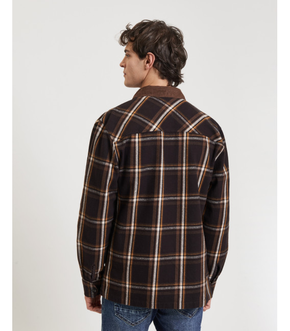 Checked flannel overshirt
