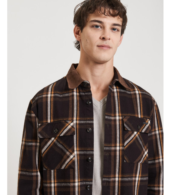 Checked flannel overshirt