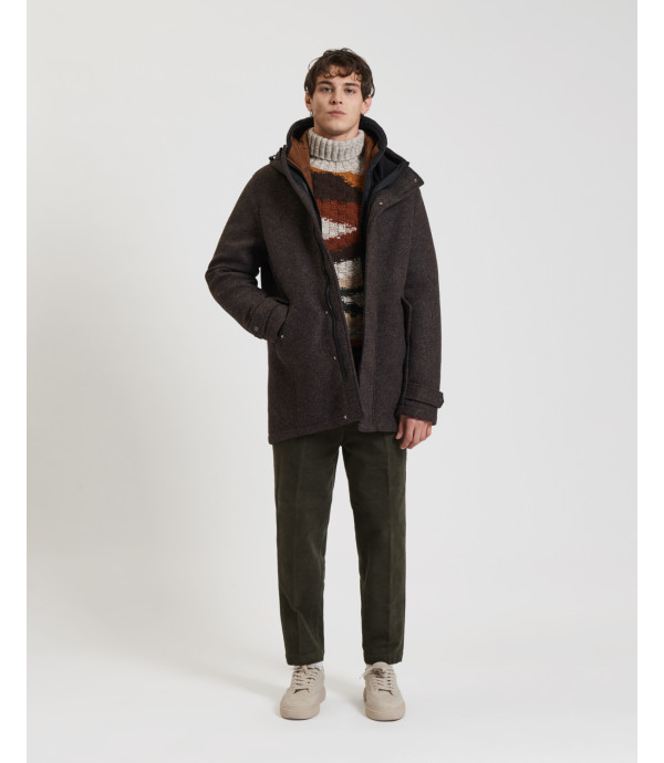 Pantaloni in cotone effetto puntinato
