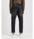 Jeans GRANT carrot fit neri con toppa