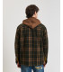 Checked overshirt with removable vest and hood