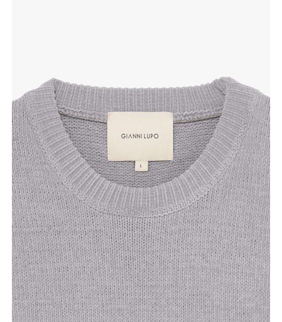 Chenille crewneck sweater