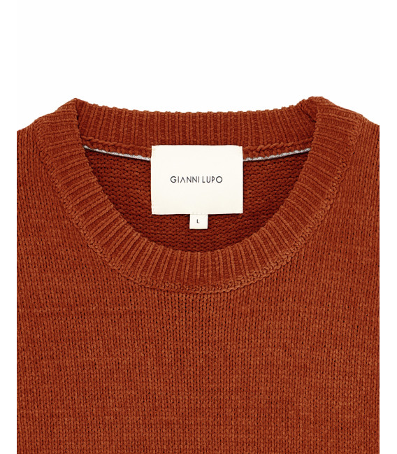 Chenille crewneck sweater