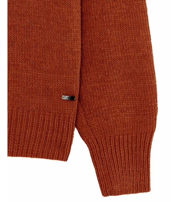 Chenille crewneck sweater