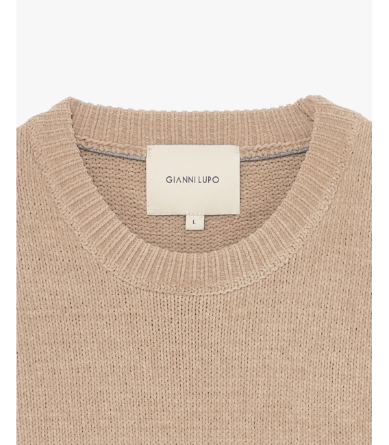 Chenille crewneck sweater